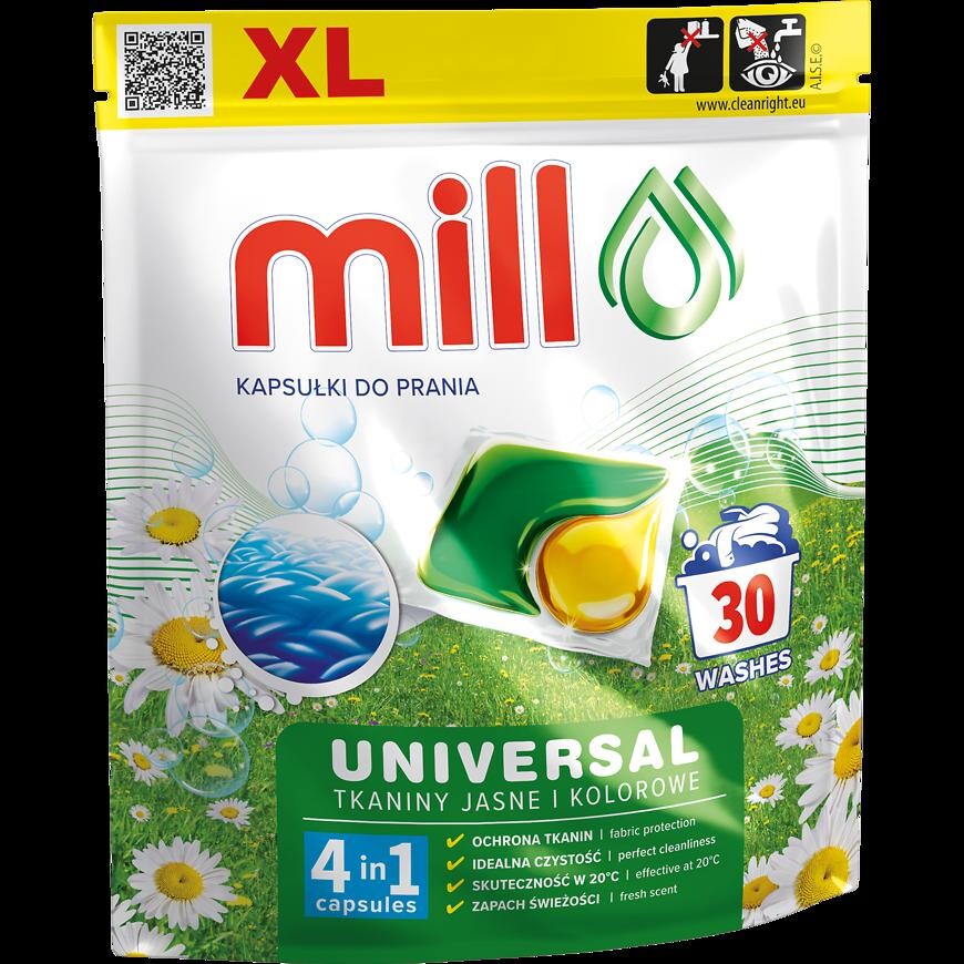 Univerzálne pracie kapsuly MILL Professional 30 ks.
