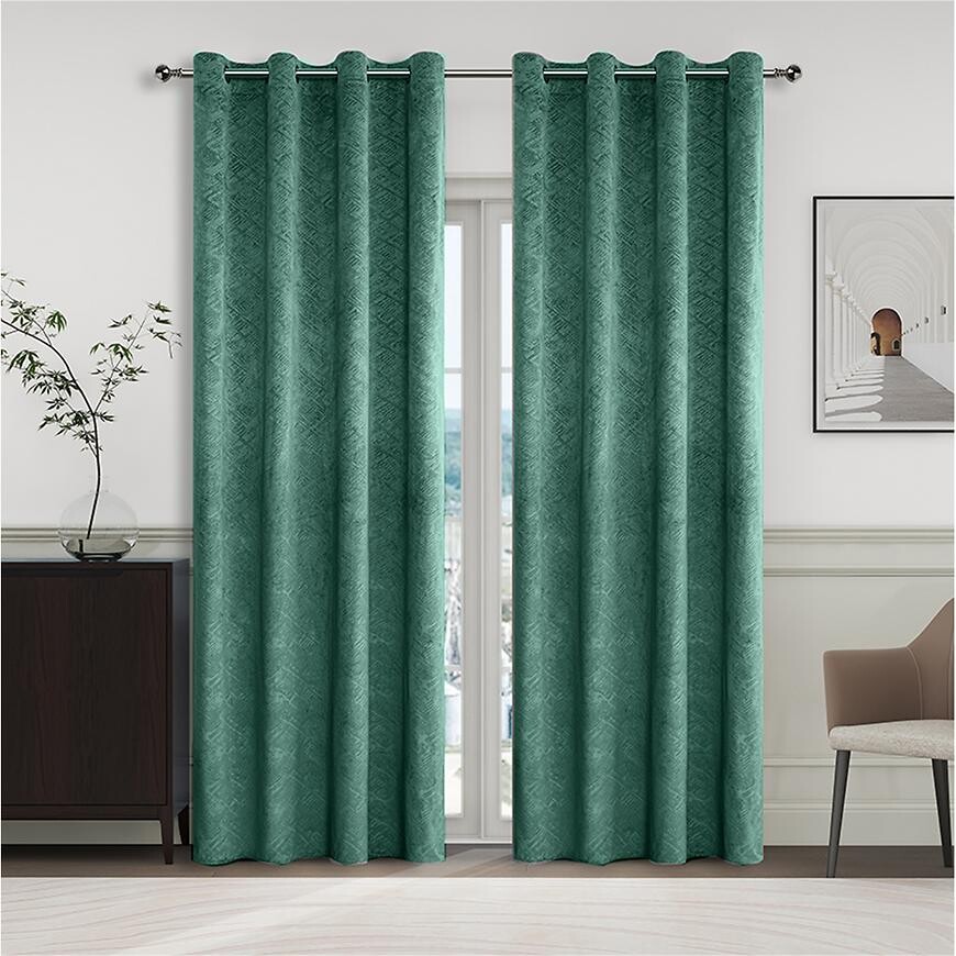 Záves na krúžkoch YC11937/280G/07/140x250 cm zelený