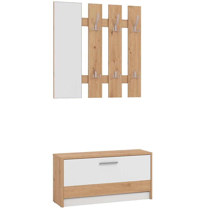 Predsieňový nábytok Rimini Artisan/Biela 11011704