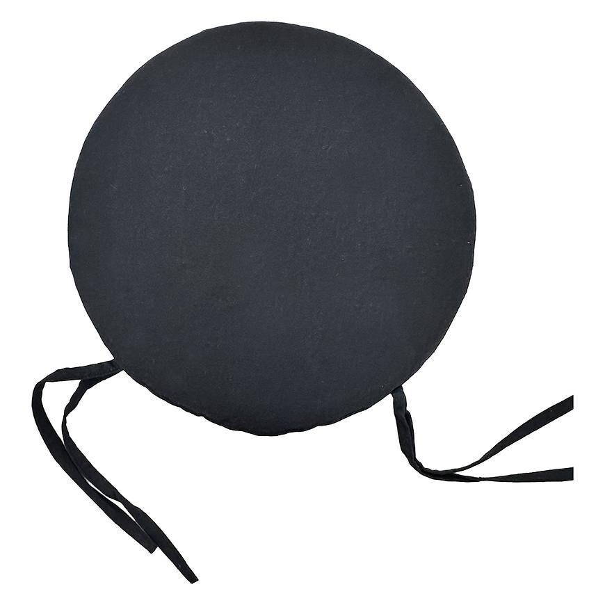 Poduška na stoličku SSE-AAT-CP-3475 (2 cm) čierna okrúhla