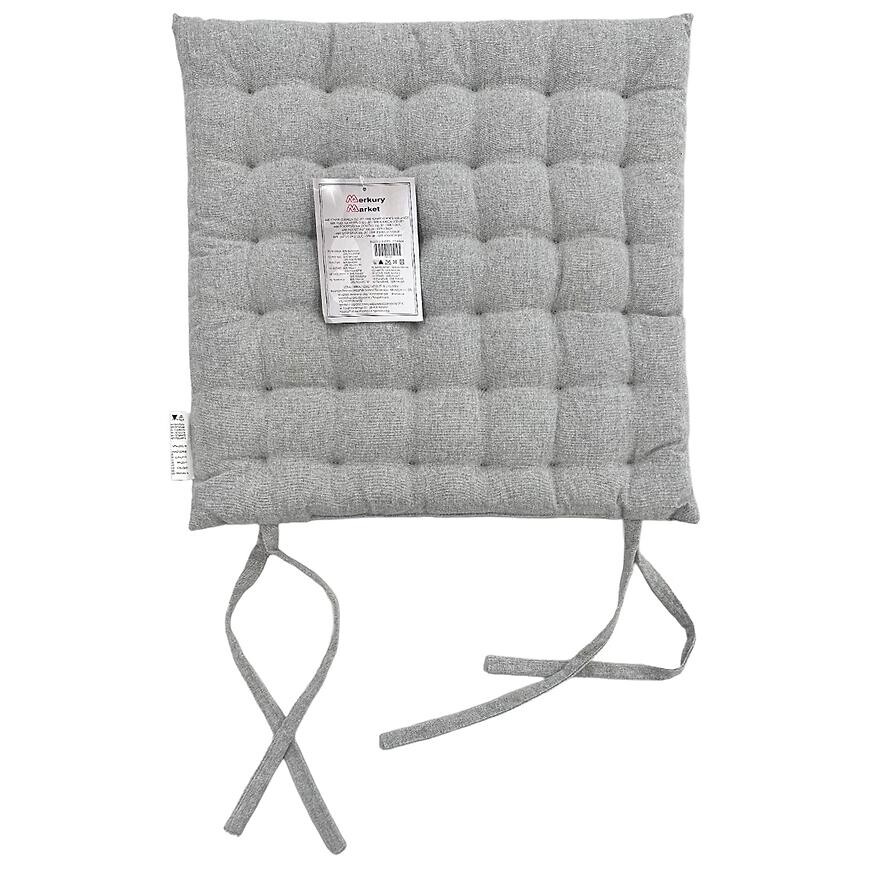 Poduška na stoličku SSE-JBT-1008 40x40 cm jasny sivá