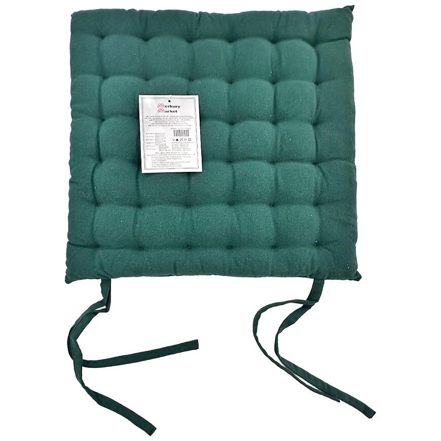 Poduška na stoličku SSE-JBT-1008 40x40 cm fľaškovozelná