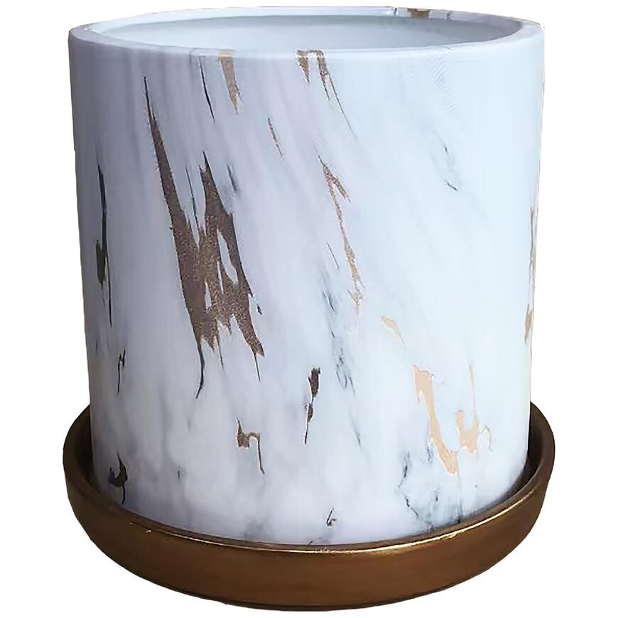 Kvetináč YS44149M ceramic Water Transfer Effect 13x13x1