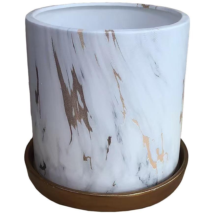 Kvetináč YS44149xL ceramic Water Transfer Effect 18x18