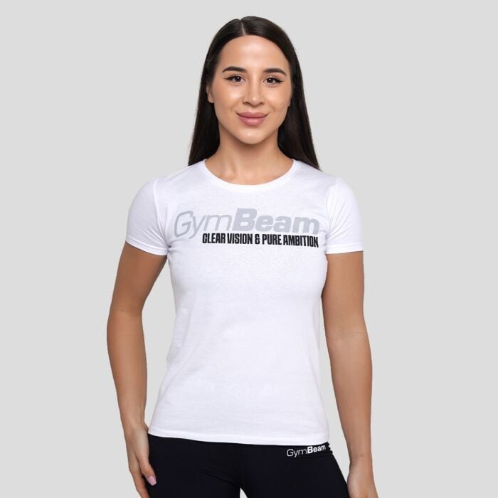GymBeam Dámske tričko Pure Ambition White  XS