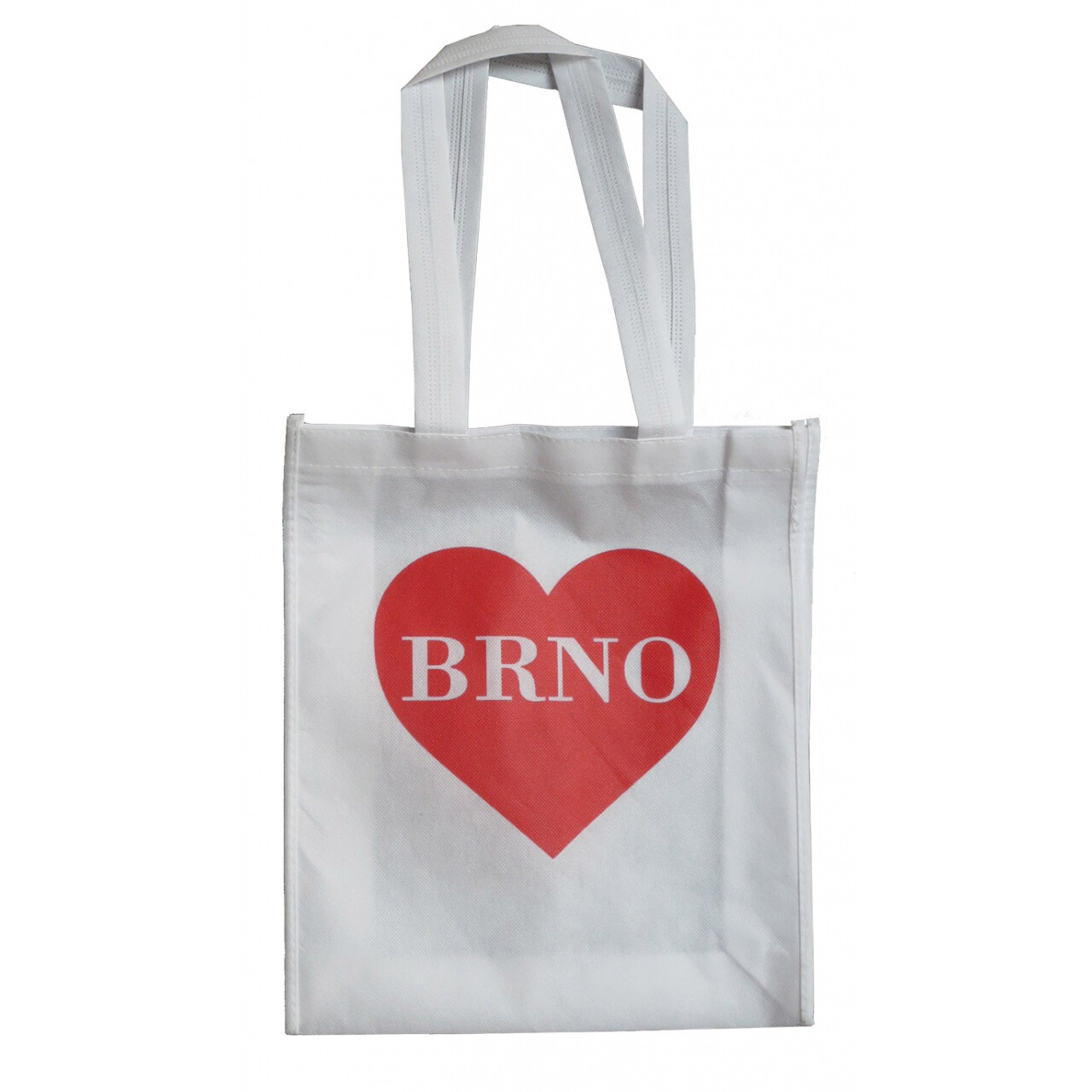 Taška z netkanej textílie Brno - biela-červená