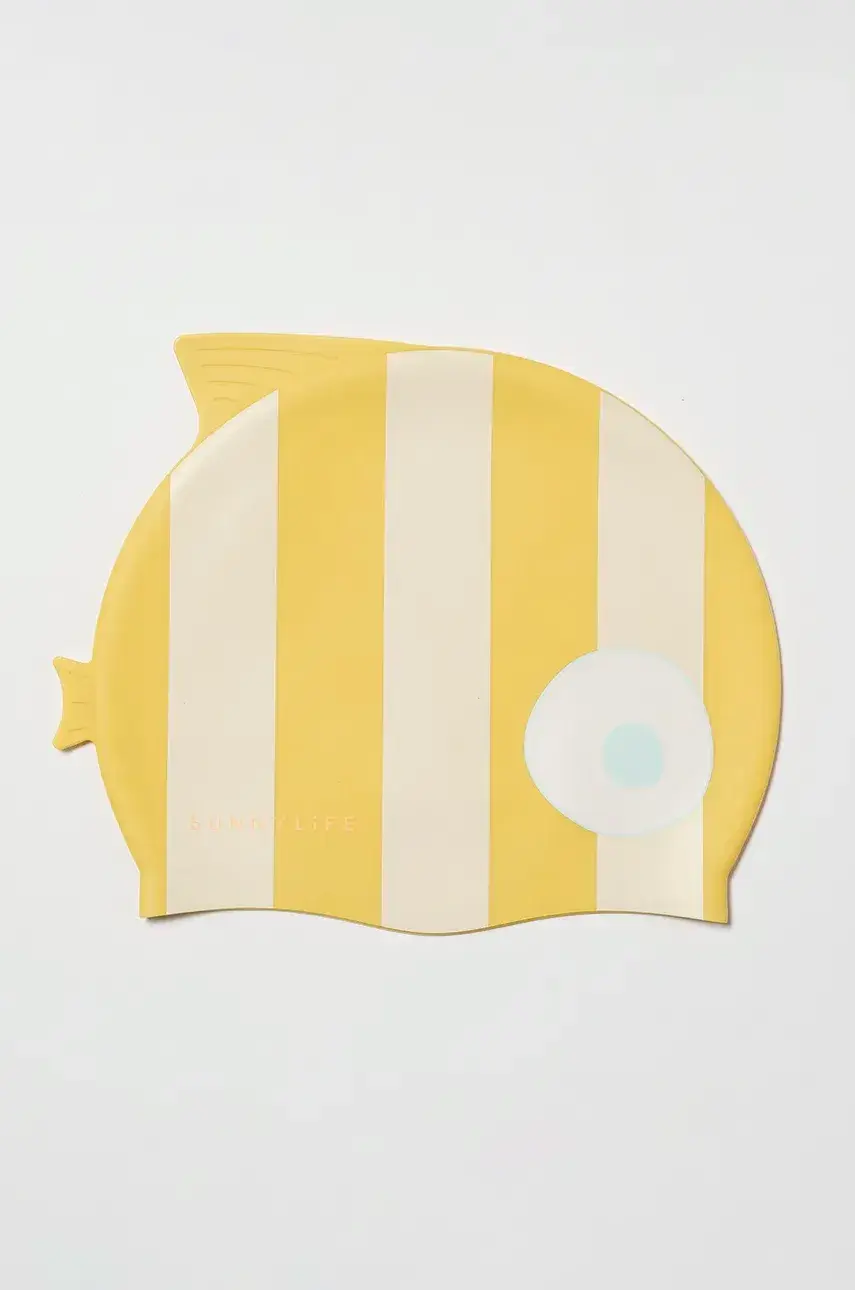 Detská plavecká čiapka SunnyLife Finn the Fish žltá farba