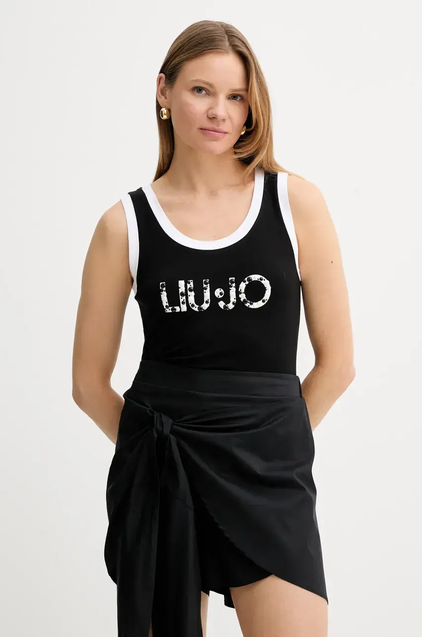 Top Liu Jo čierna farba, VA5138.JS360