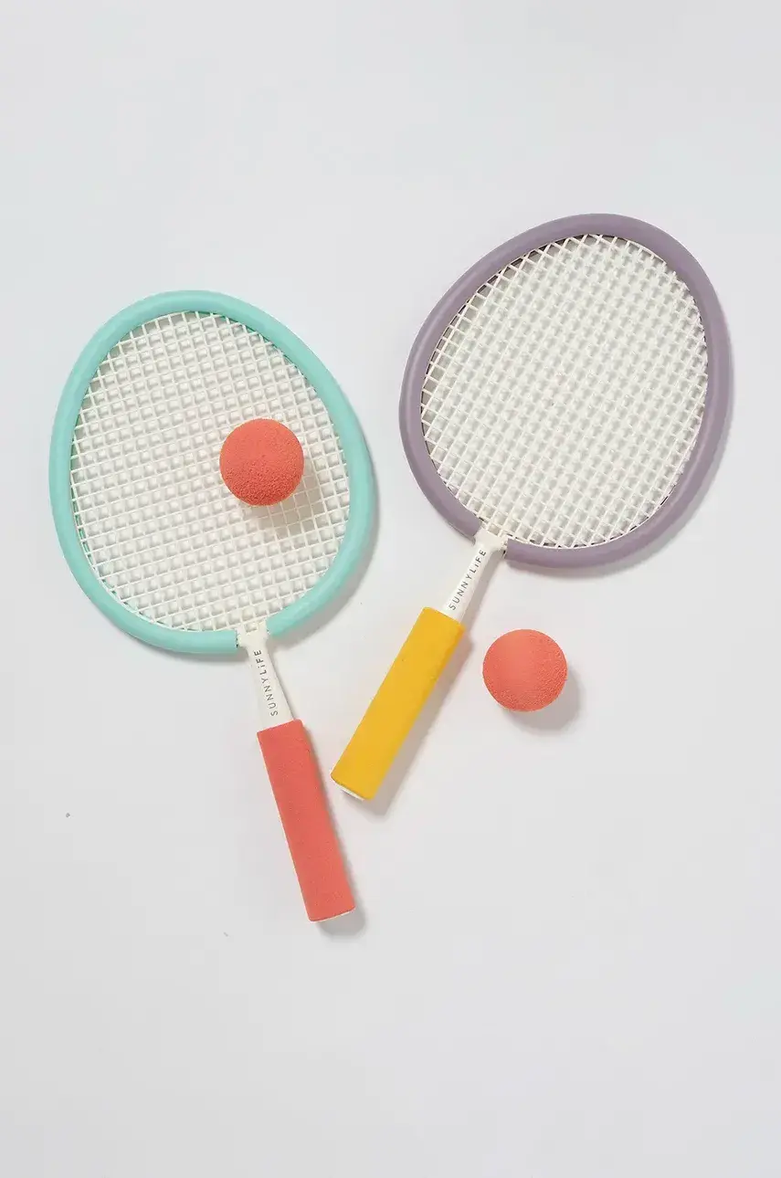 Sada rakiet a plážových loptičiek SunnyLife Foam Beach Paddles Poolside Sorbet viac farieb