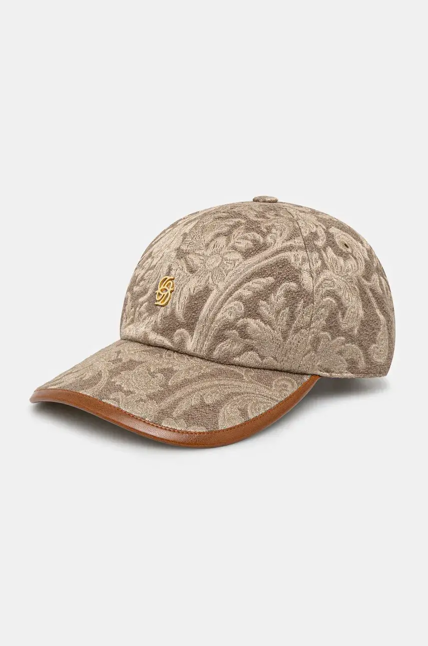 Šiltovka Drôle de Monsieur La Casquette Jacquard béžová farba, vzorovaná, G-CP166-VI014-BG