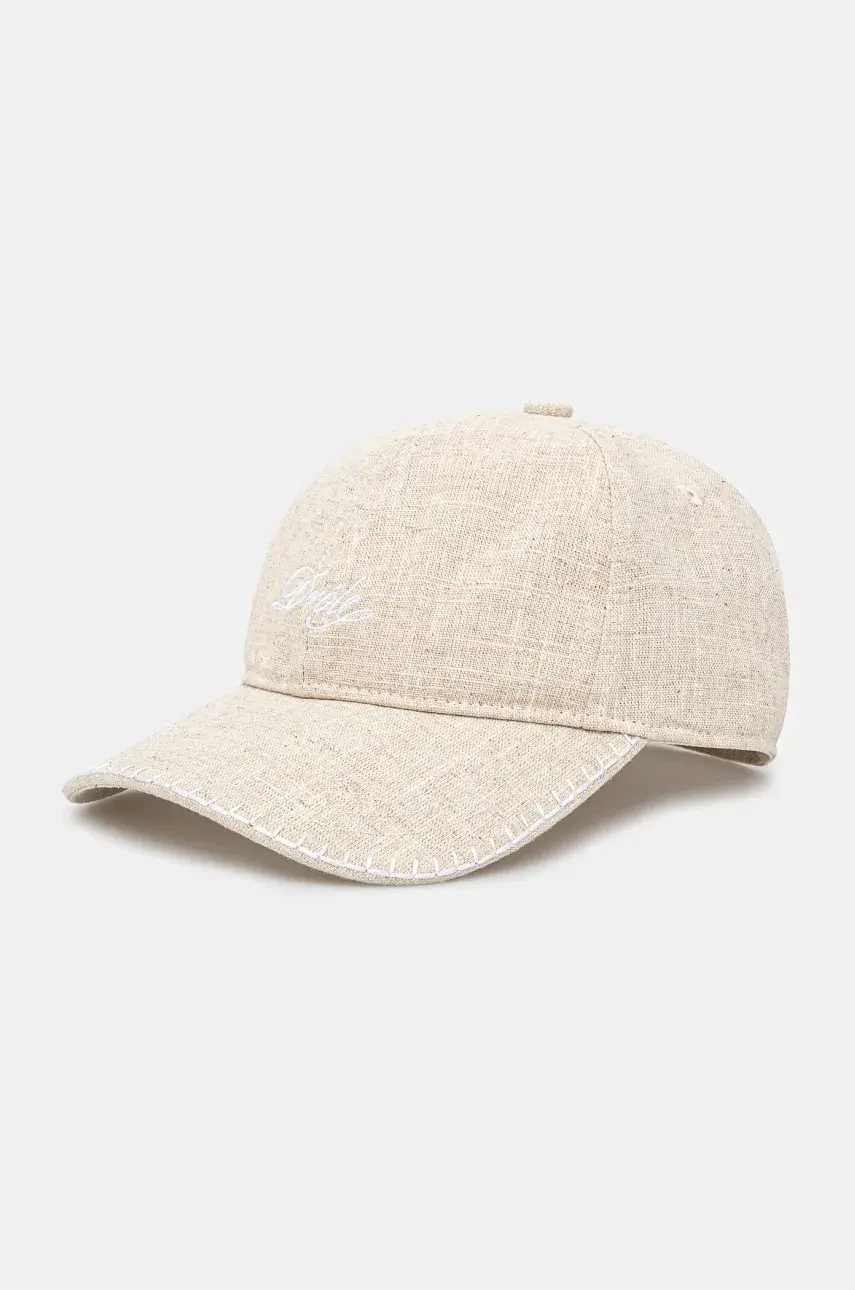 Šiltovka Drôle de Monsieur La Casquette Drule Lin béžová farba, jednofarebná, G-CP168-LI008-LBG