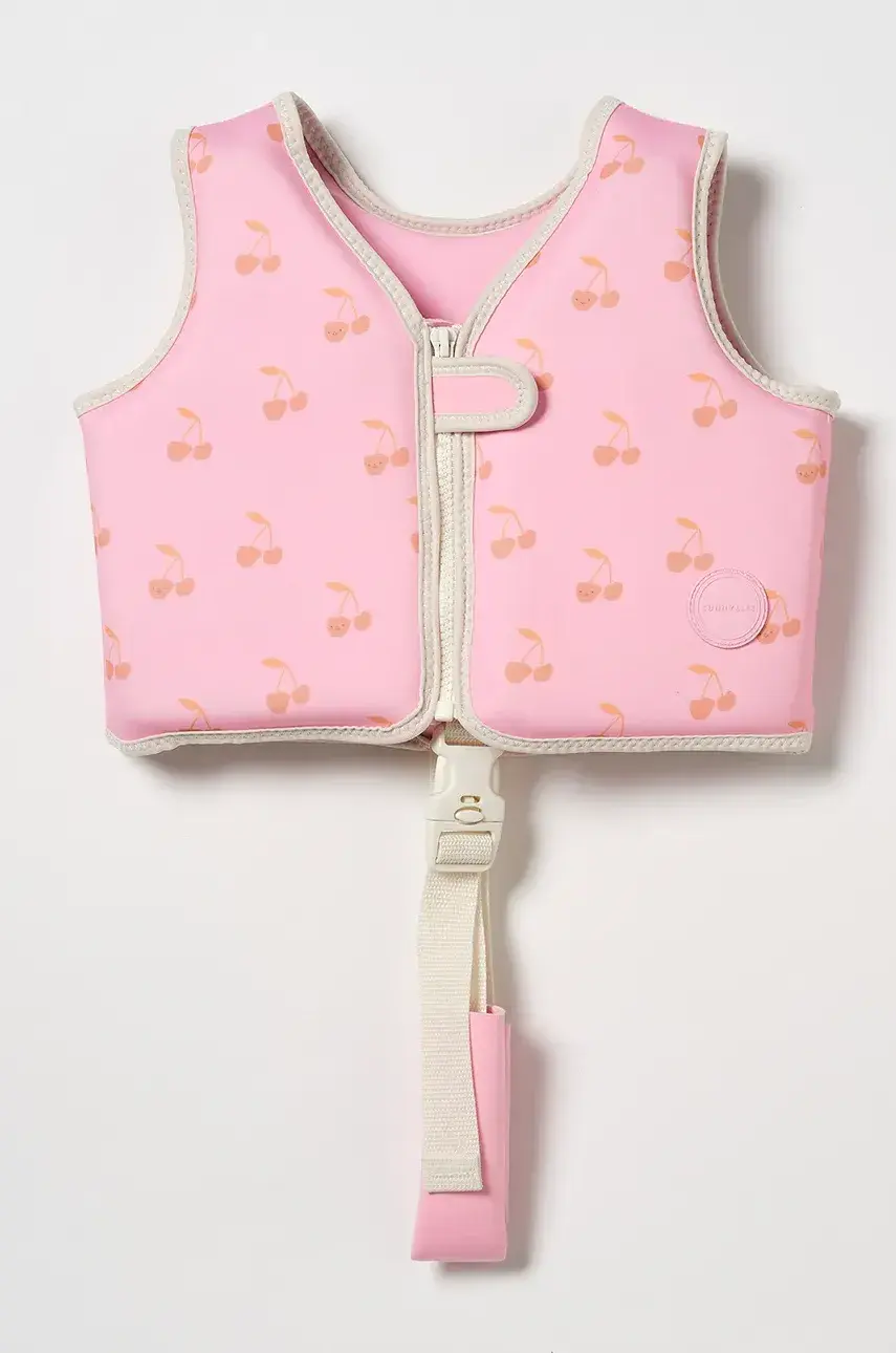 Detská plavecká vesta SunnyLife Cotton Candy Cherry 2-3 years ružová farba