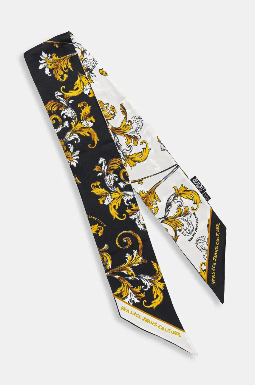 Šatka Versace Jeans Couture béžová farba, vzorované, 78HA7H08 ZG356