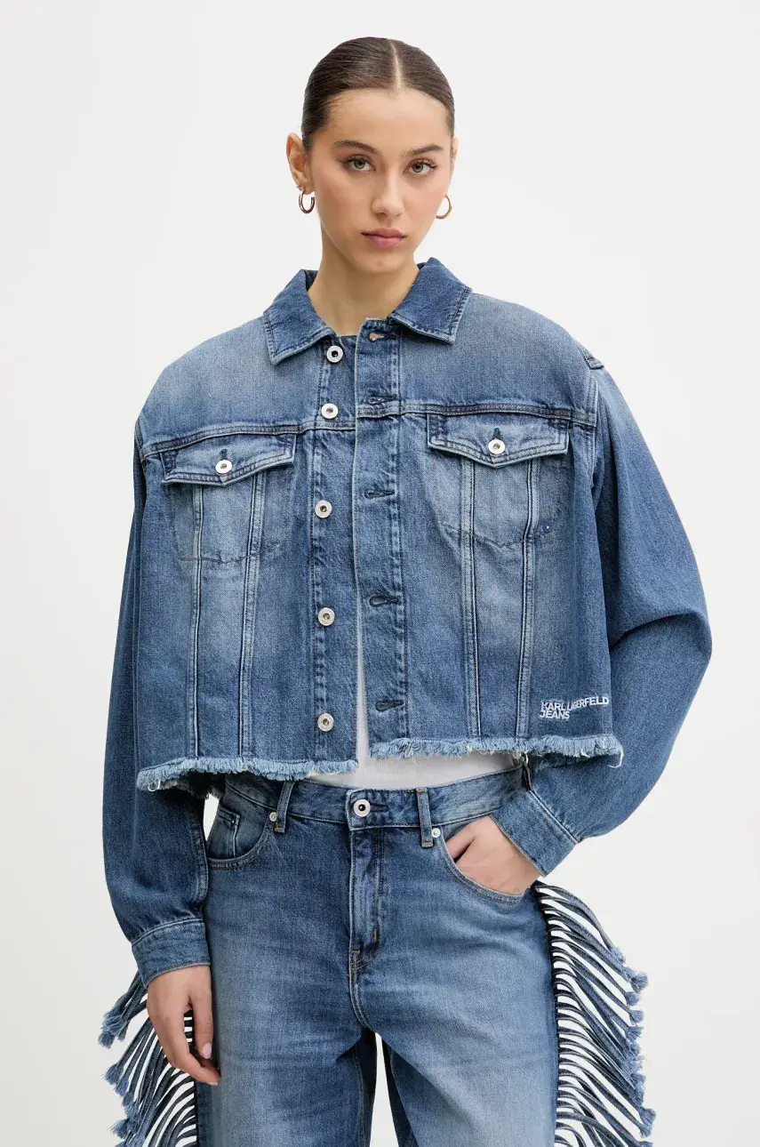 Rifľová bunda Karl Lagerfeld Jeans prechodná, A2W14013