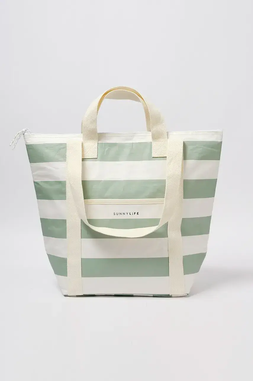 Termotaška SunnyLife La Palma Sage Stripe 23 L zelená farba