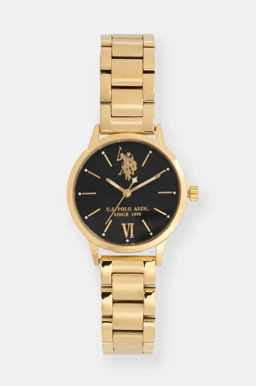 Hodinky U.S. Polo Assn. EVELYN dámske, zlatá farba, USP5894YG