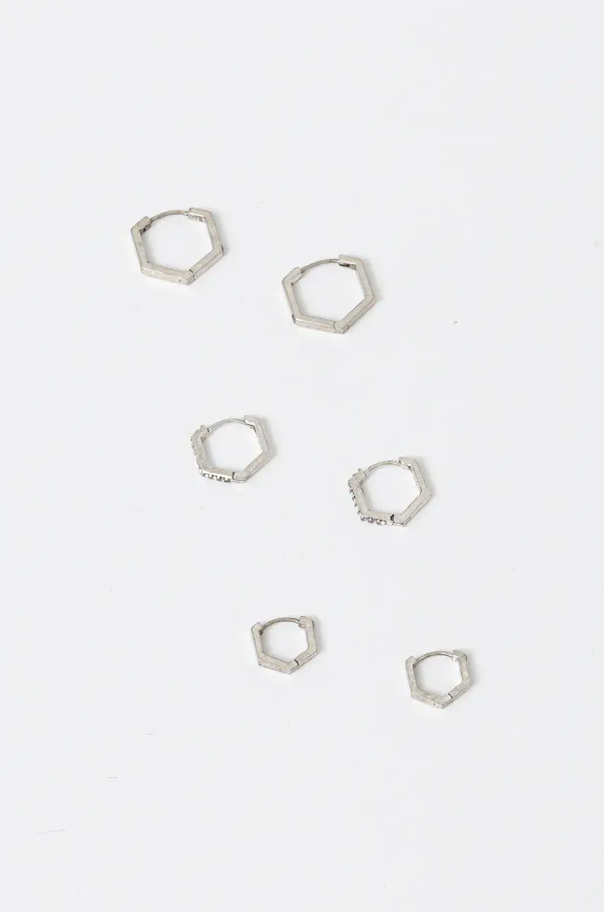 Náušnice AllSaints 3-pak 37527083SLV041