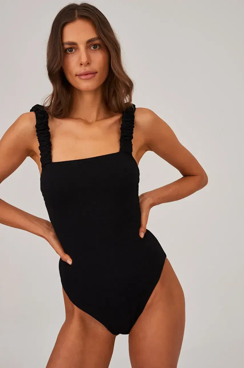 Jednodielne plavky Undress Code Wild Cat Swimsuit Plain čierna farba, mäkké košíky, 791