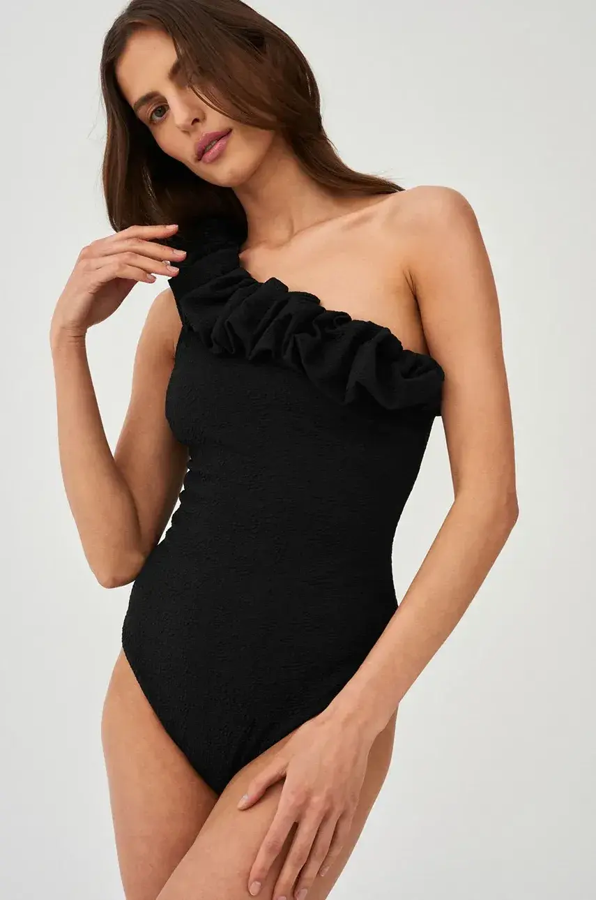 Jednodielne plavky Undress Code čierna farba, mäkké košíky, 790