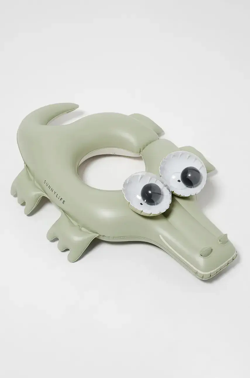 Detské plávacie koleso SunnyLife Cookie the Croc Khaki zelená farba