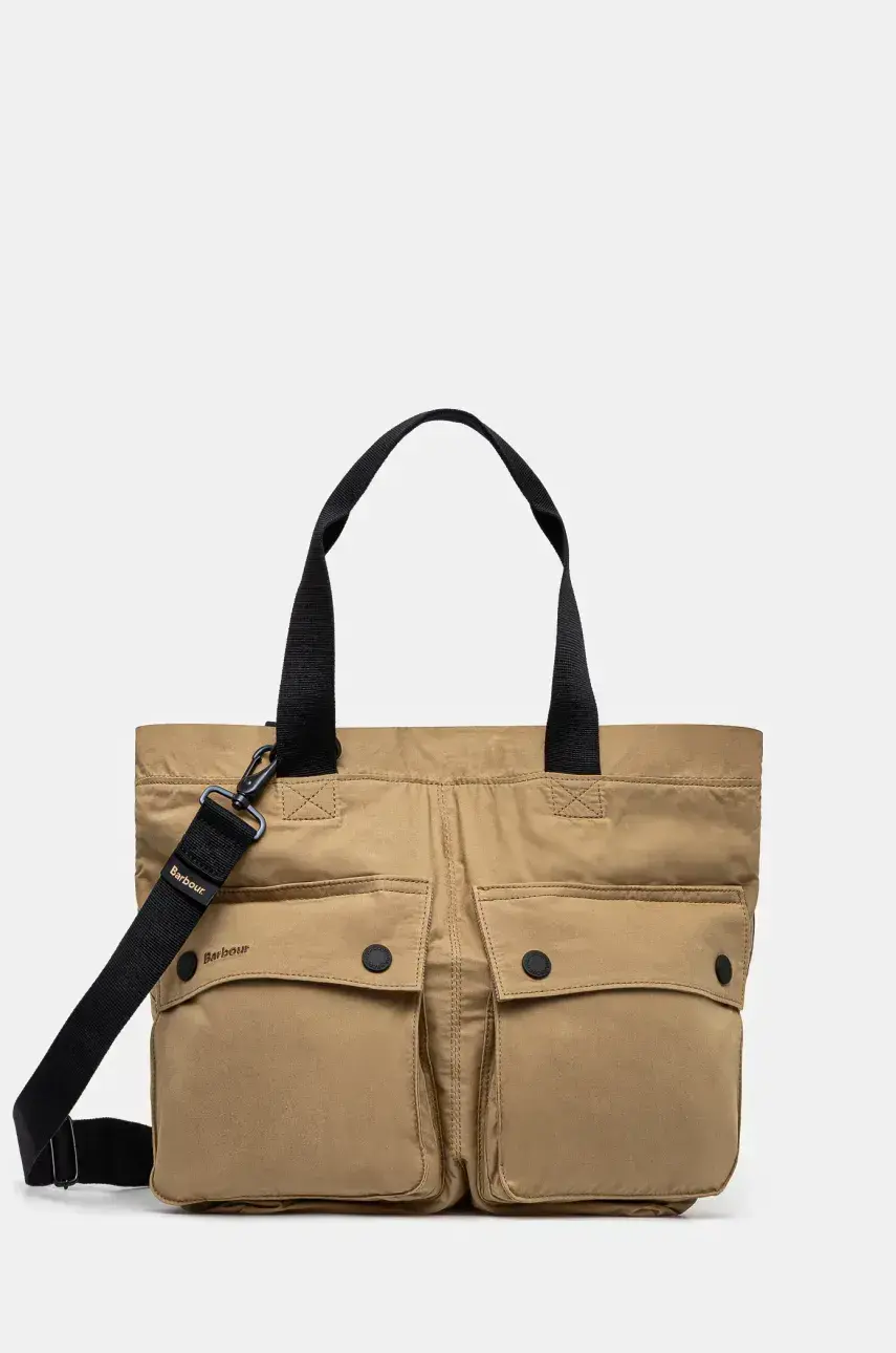 Bavlnená taška Barbour Barbour Transport Carry All Tote Bag zelená farba, UBA0744