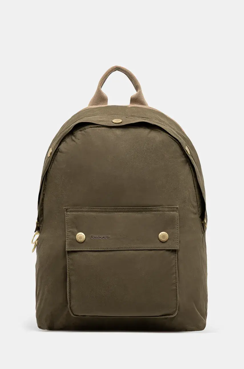 Bavlnený batoh Barbour Barbour Transport Zip Closure Backpack Bag zelená farba, veľký, jednofarebný, UBA0747