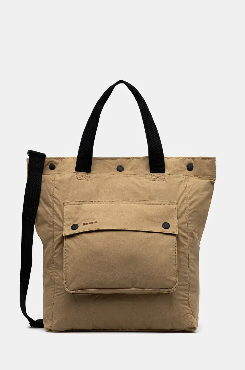 Bavlnený batoh Barbour Barbour Transport 3 Way Tote/Backpack Bag zelená farba, malý, jednofarebný, UBA0740