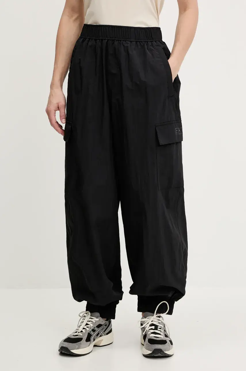 Tepláky EA7 Emporio Armani čierna farba, jednofarebná, AF12452.7W000157