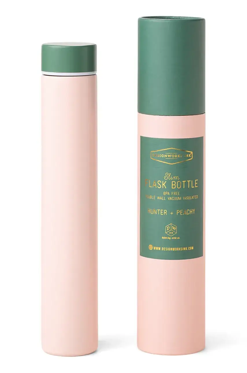 Termo fľaša Designworks Ink Slim Flask 236 ml ružová farba