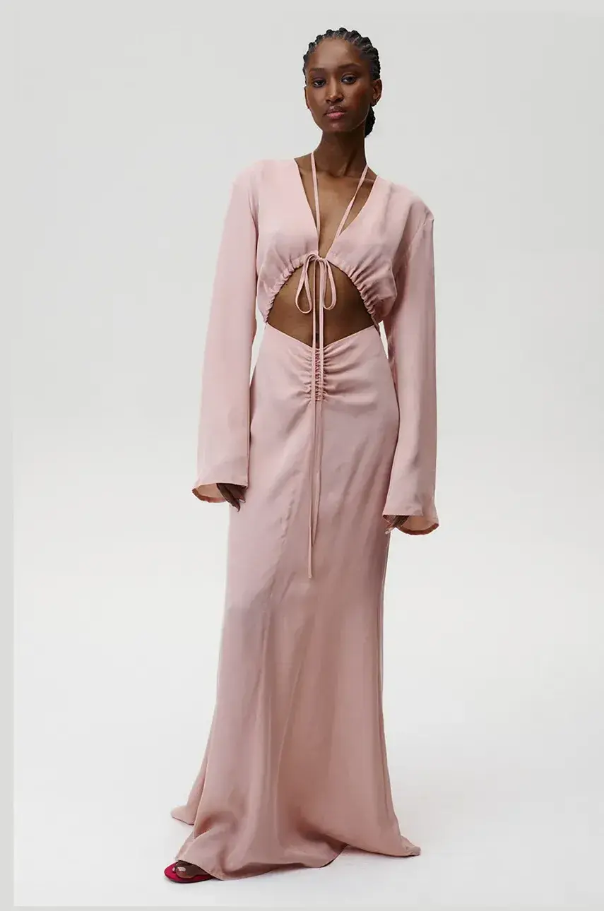 Šaty Undress Code Lilith Dress ružová farba, maxi, áčkový strih, 878