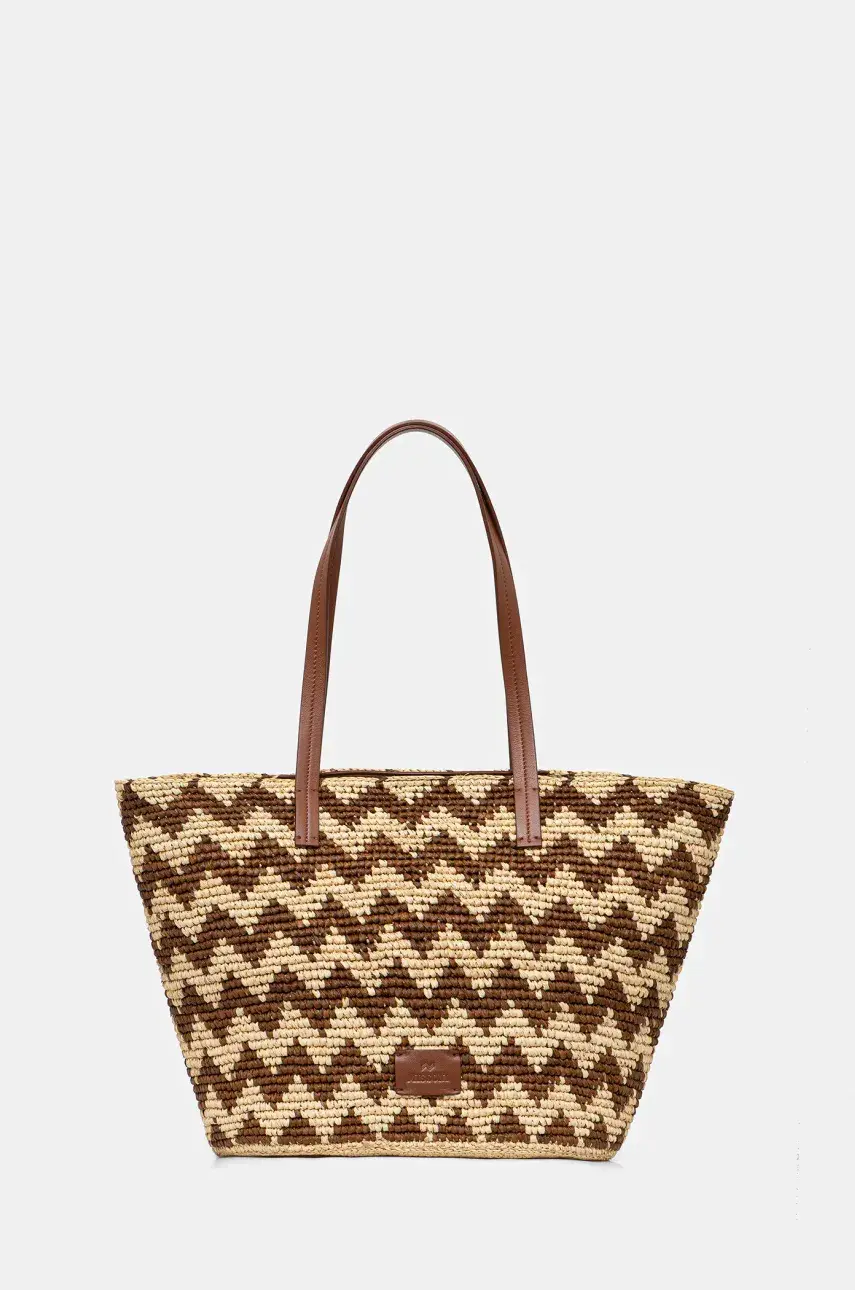 Kabelka Missoni Big Tote Raffia béžová farba, MI10065R