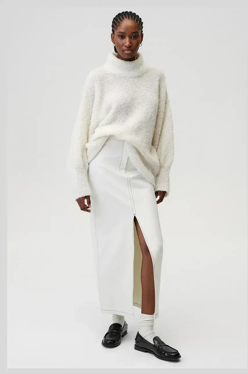 Sukňa Undress Code Soft Gaze Skirt béžová farba, maxi, rovný strih, 759
