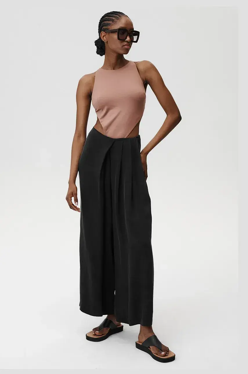 Nohavice Undress Code Giselle Pants čierna farba, široké, vysoký pás, 884