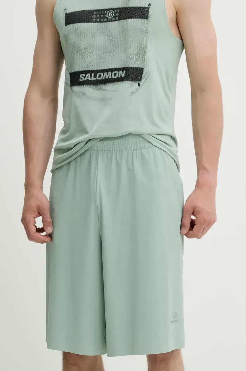 Šortky MM6 Maison Margiela zelená farba, SH0MU0017.M35417