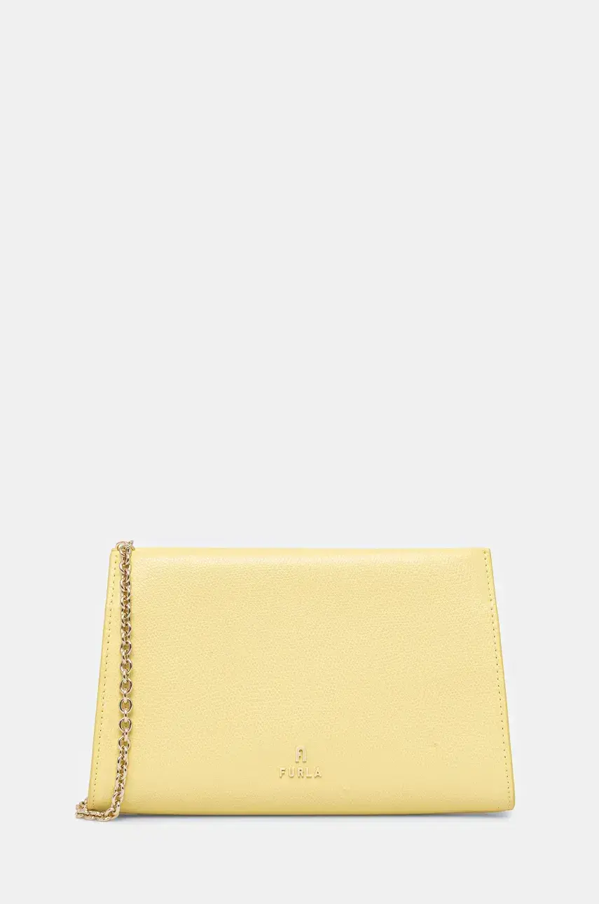 Kožená kabelka Furla žltá farba, WE00774.ARE000.3684S1007