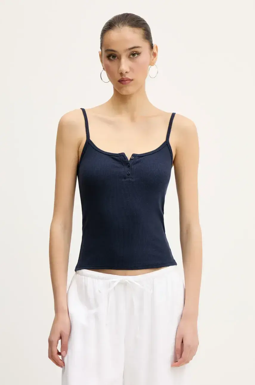 Top Hollister Co. tmavomodrá farba, KI339-5082