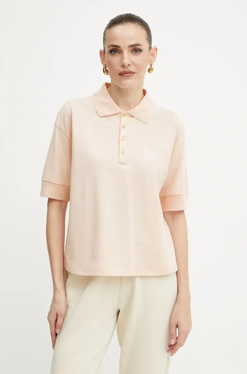 Polo tričko Armani Exchange dámske, oranžová farba, XW000887 AF10819