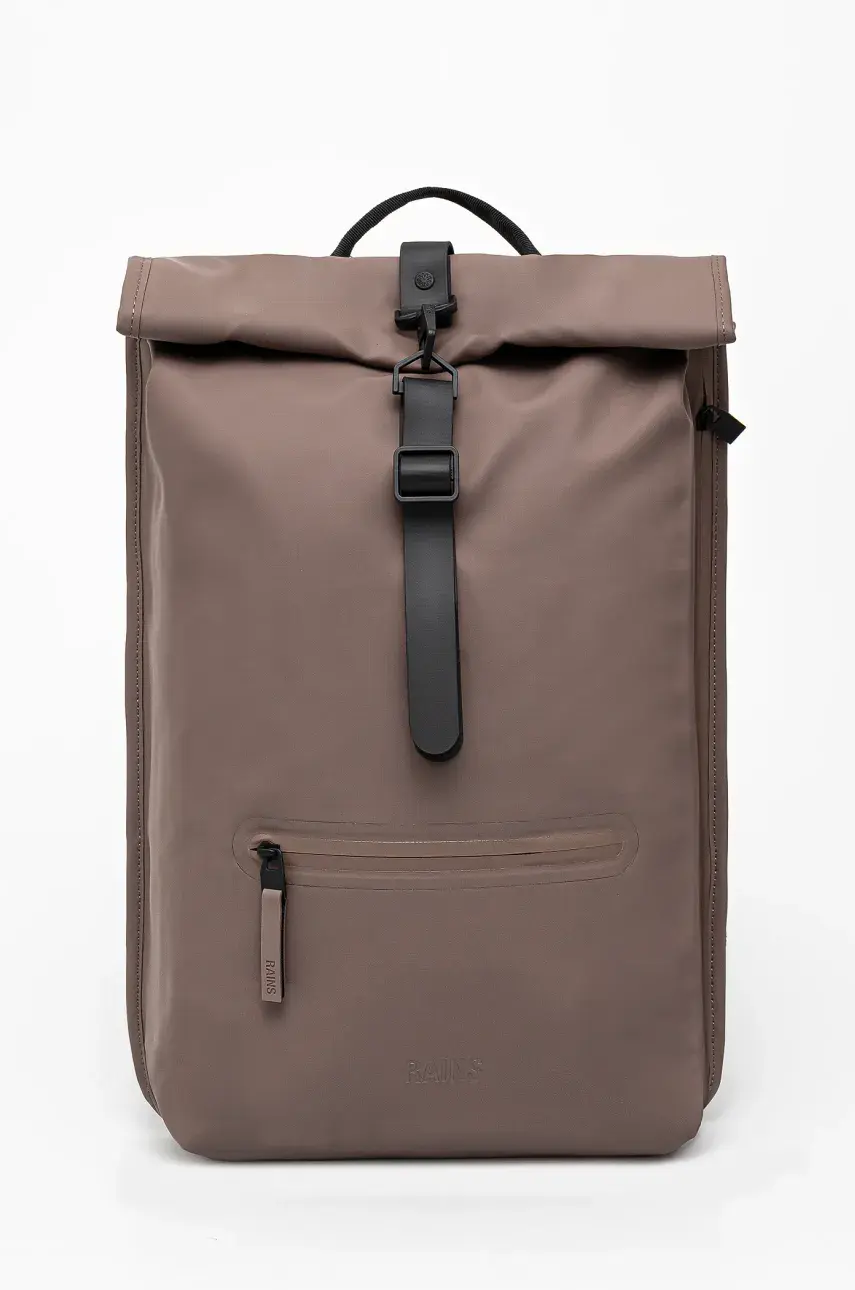 Ruksak Rains Rolltop Rucksack W3 hnedá farba, veľký, jednofarebný, 13320.110