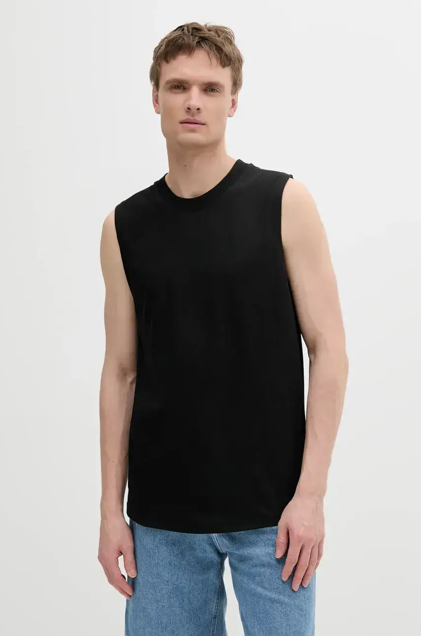 Bavlnené tričko Calvin Klein Jeans čierna farba, J30J327283