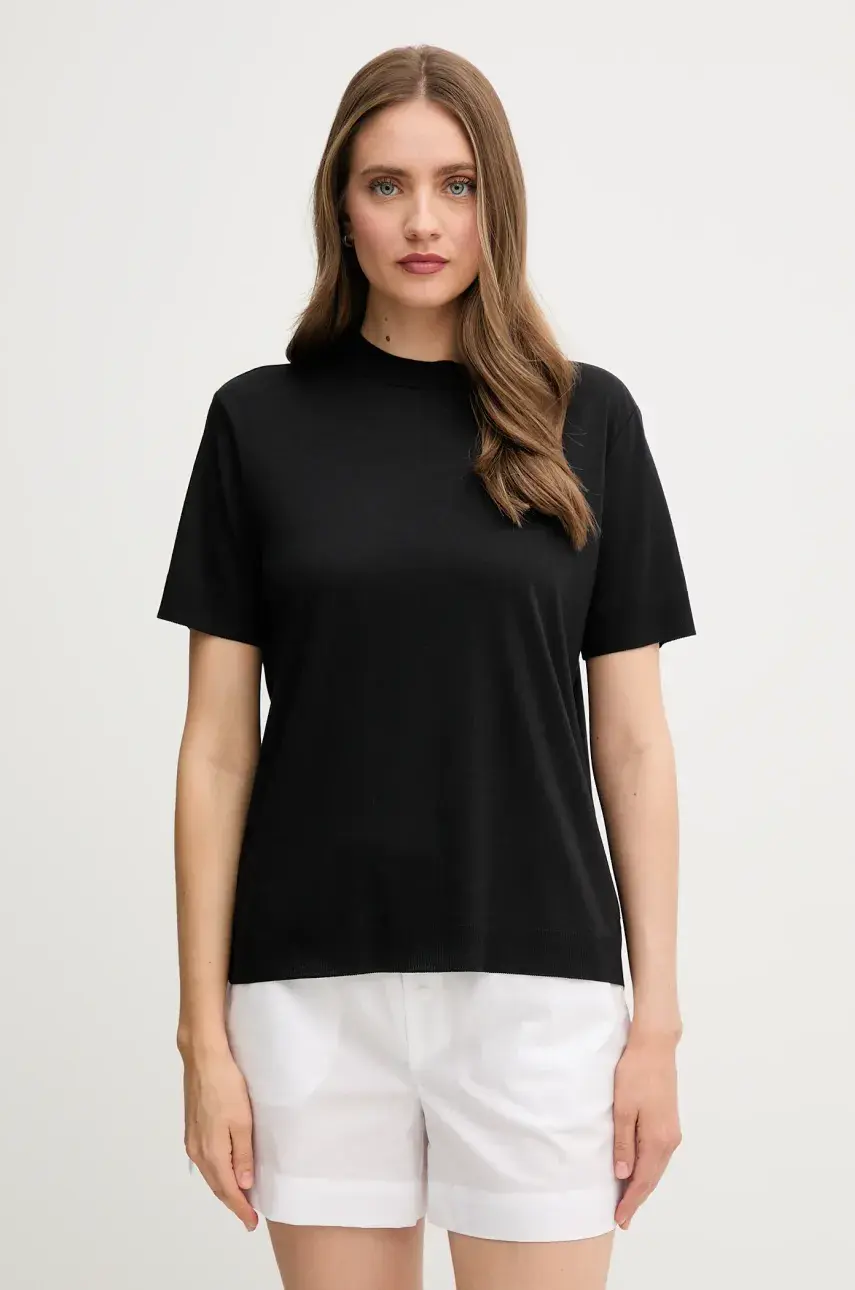 Tričko Calvin Klein dámske, čierna farba, LV044B206G