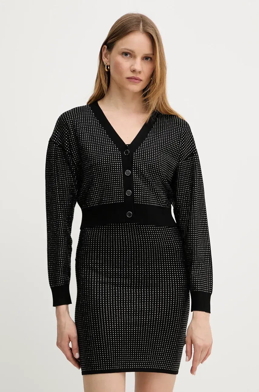 Kardigán Guess KHLOE čierna farba, ľahké, W5GR08 Z3MN2