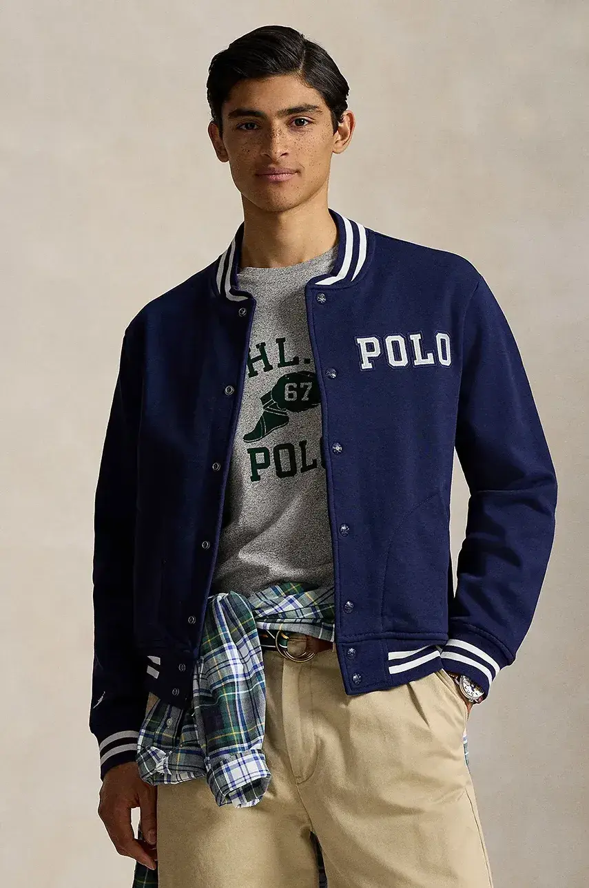Bavlnená mikina Polo Ralph Lauren tmavomodrá farba, jednofarebná, 710972666