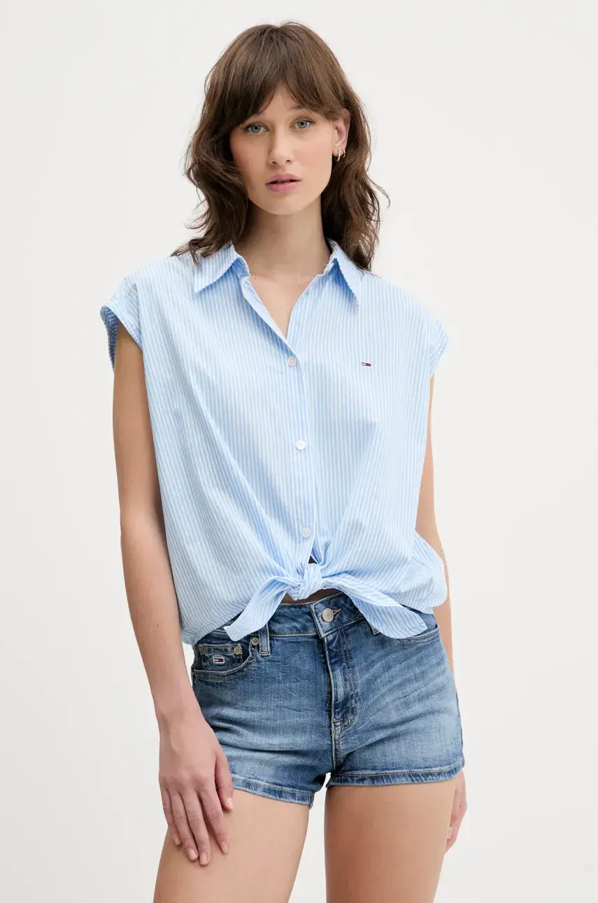 Bavlnená košeľa Tommy Jeans regular, s klasickým golierom, DW0DW20291