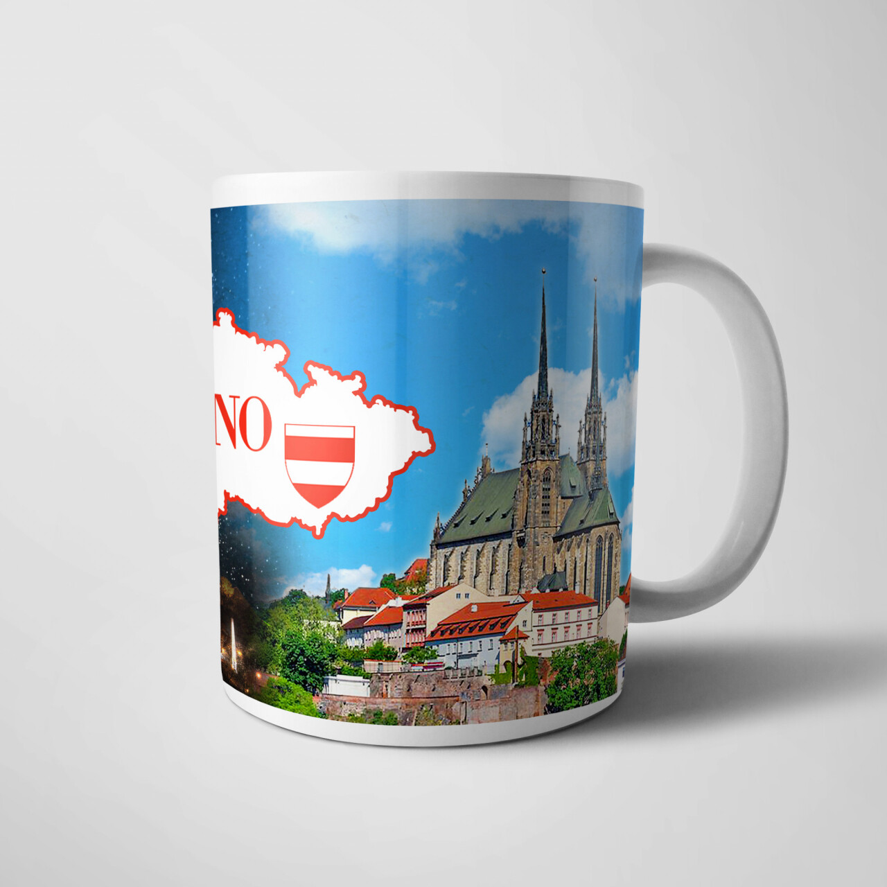 Hrnček Brno vo dne av noci - farebný