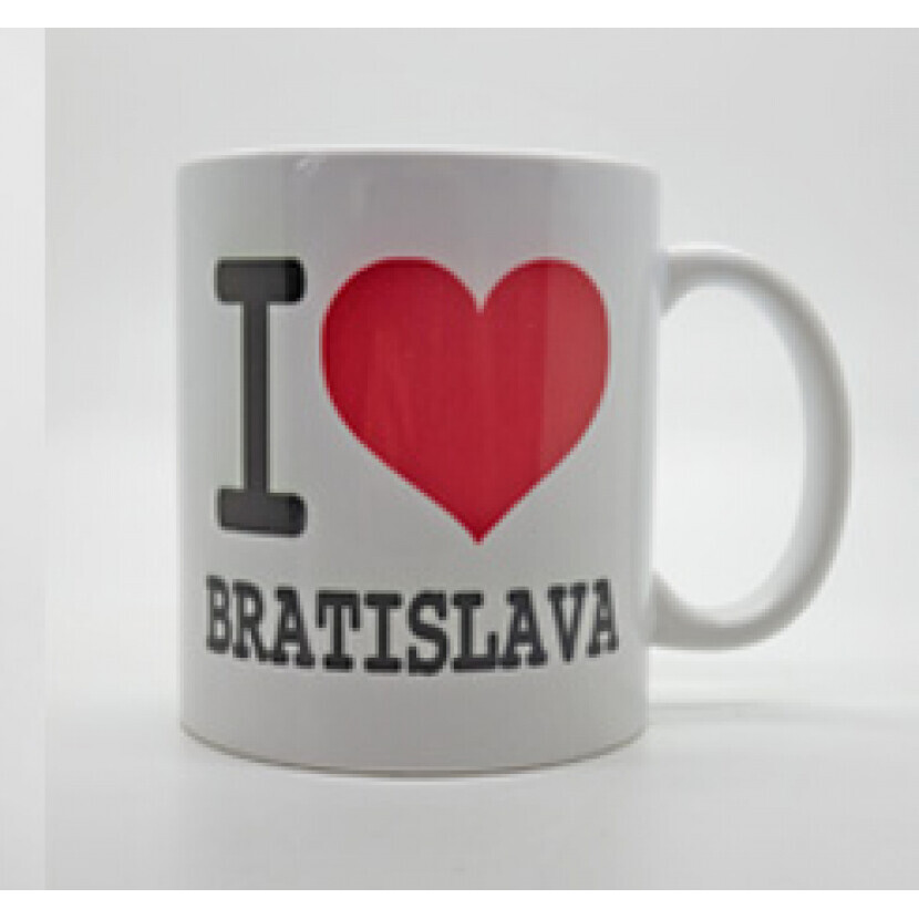 Hrnček I Love Bratislava - biely