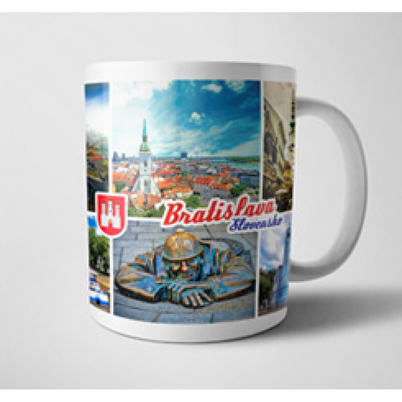Hrnček Bratislava na fotkách - farebný