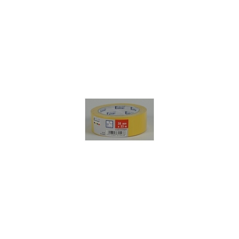 Ryhovaná PVC páska 38 mm×33 m, UV stabilná, žltá