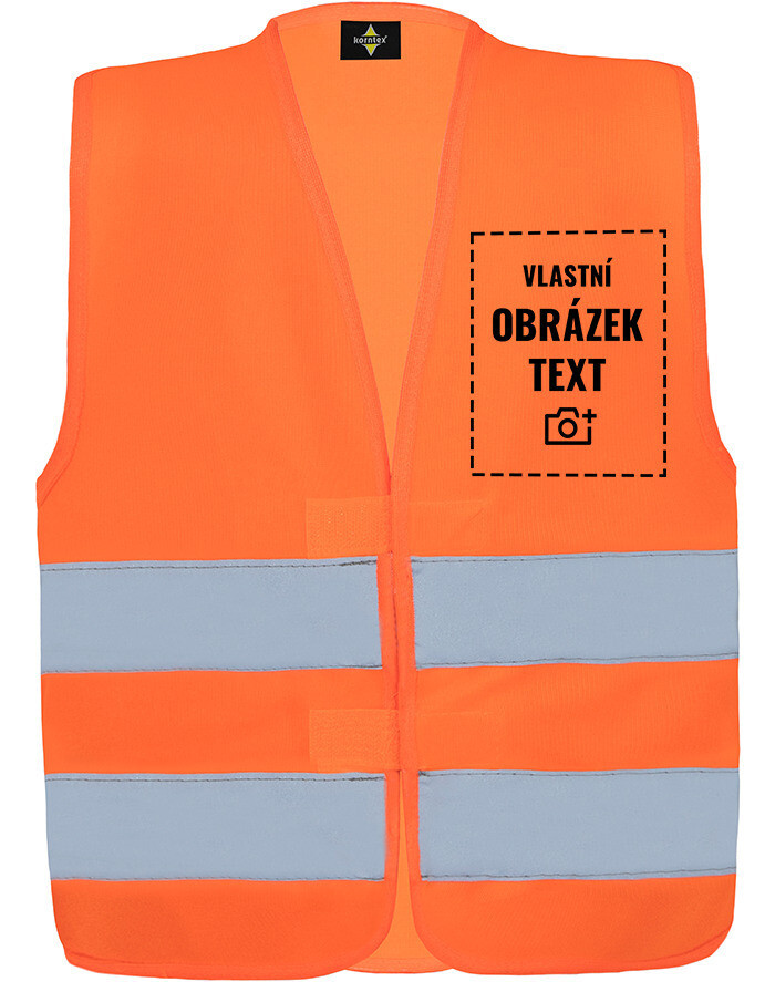 Bezpečnostní vesta dětská s vlastním potiskem