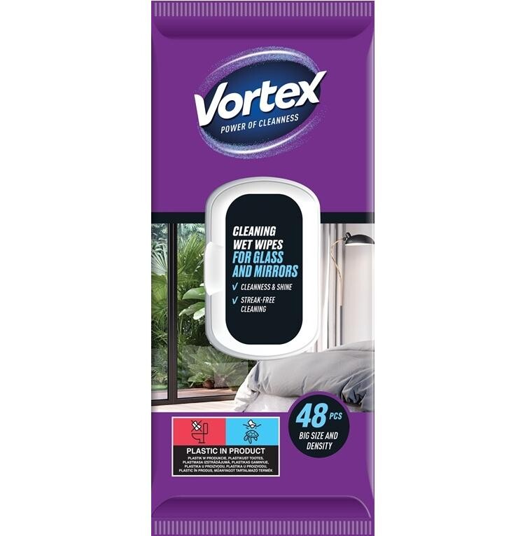 MAKRO - Čistiace obrúsky na sklo a zrkadlá 48ks Vortex