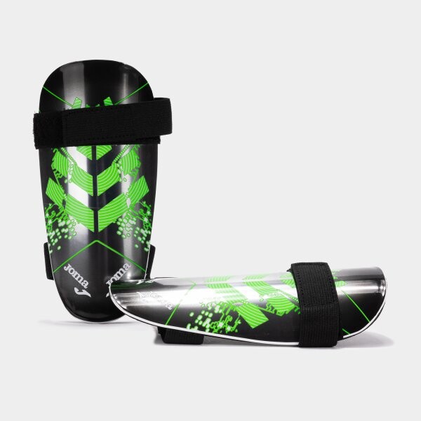 DEFENSE SHIN GUARDS BLACK FLUOR GREEN L